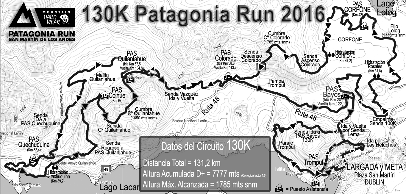 Patagonia Run 130k map
