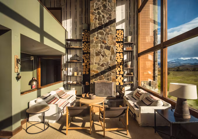 Seating area at Hotel Rio Serrano