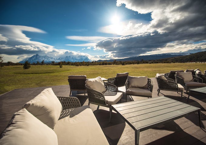 outdoor seating at Hotel Rio Serrano