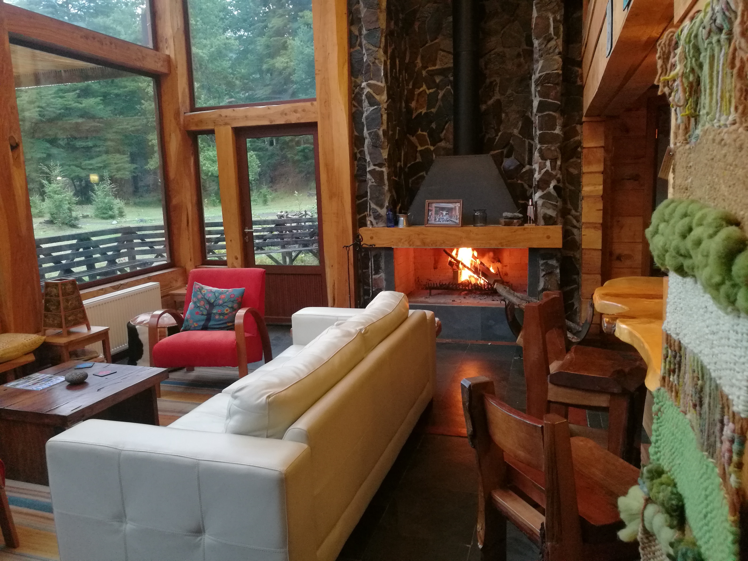 Cosy lodge on mountain biking adventure around Villarrica, Patagonia, Chile