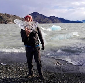 Agustin at Grey Beach, Chile