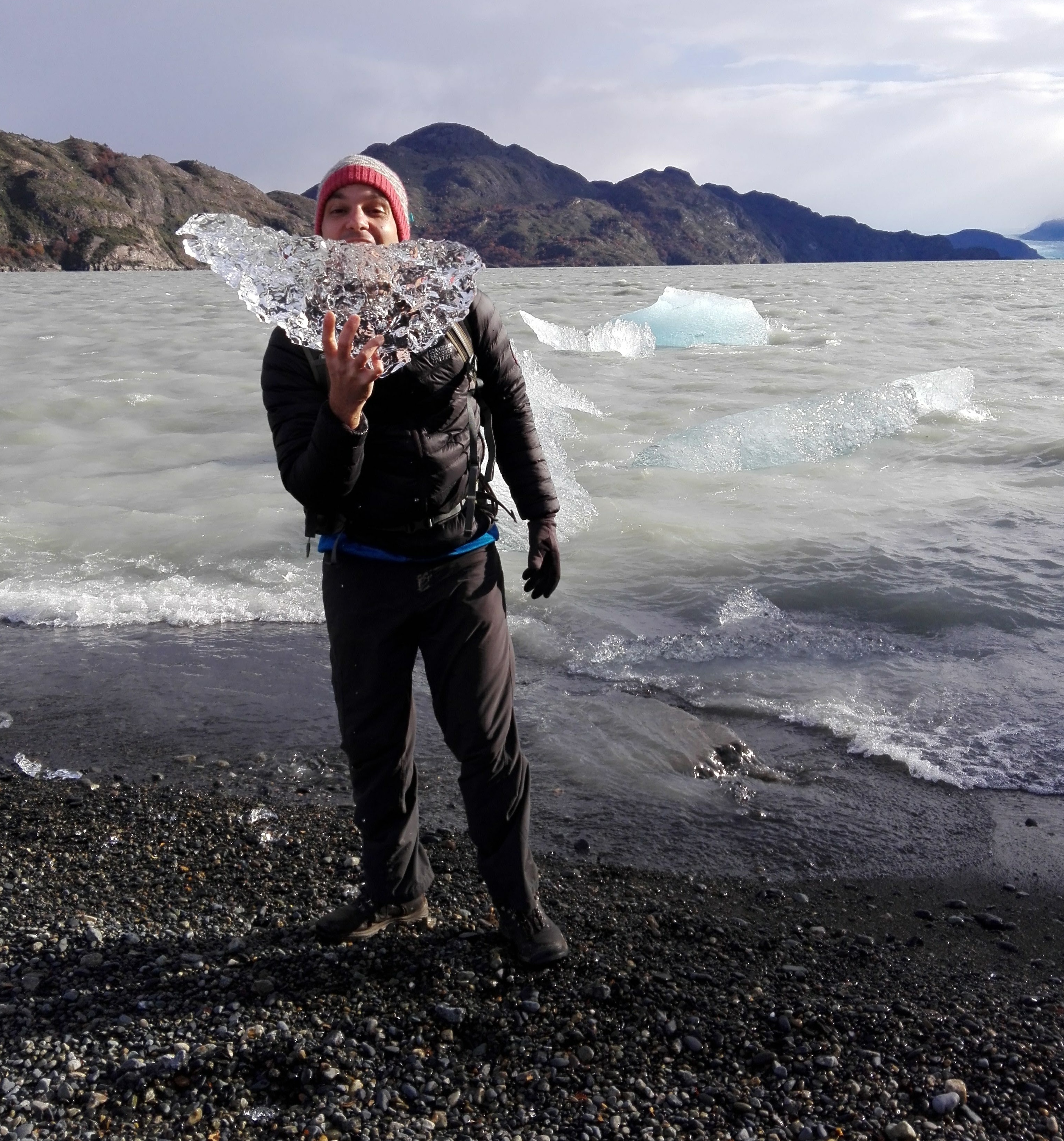 Agustin at Grey Beach, Chile