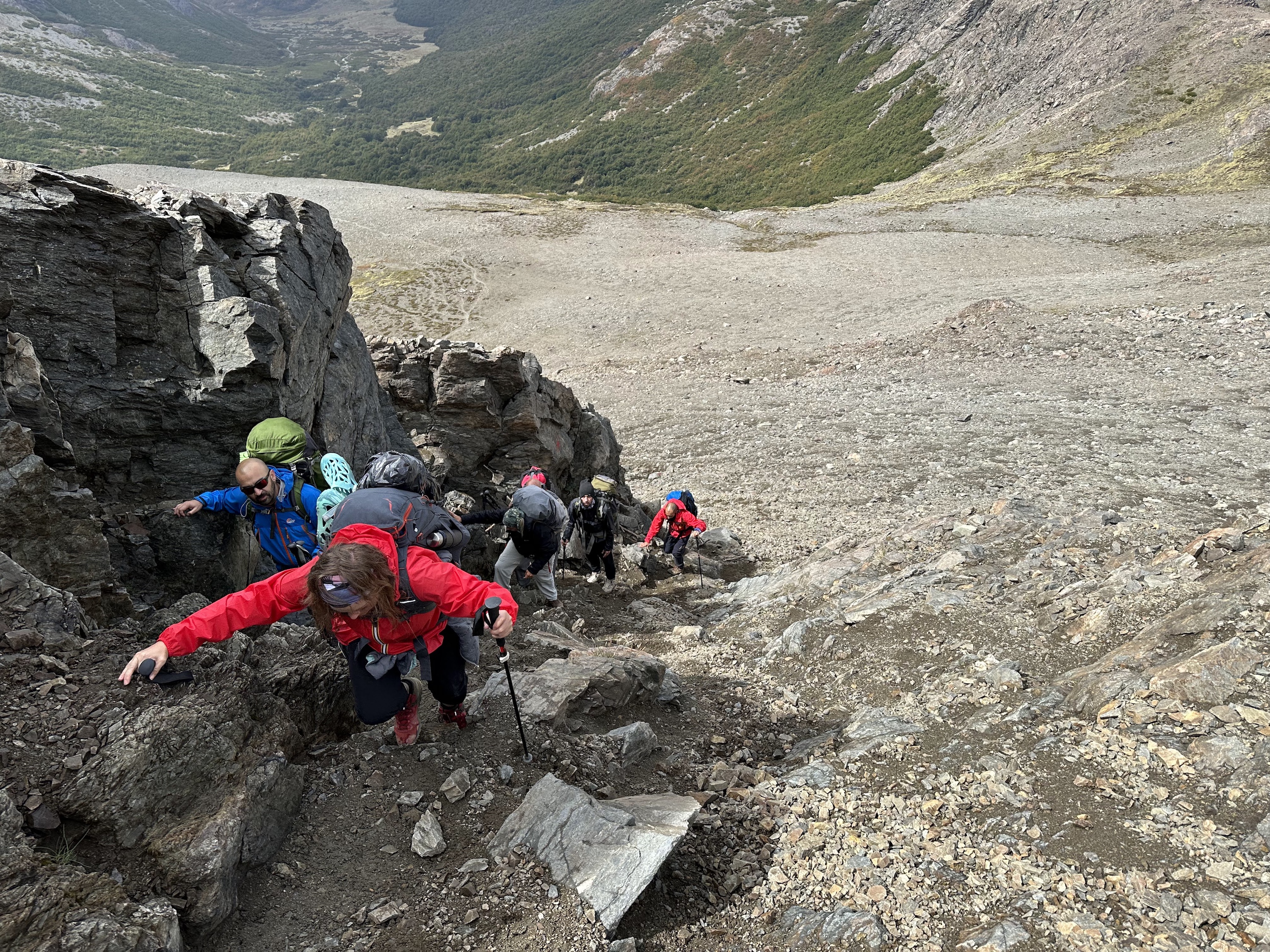Bariloche Hut to Hut trek - ascent