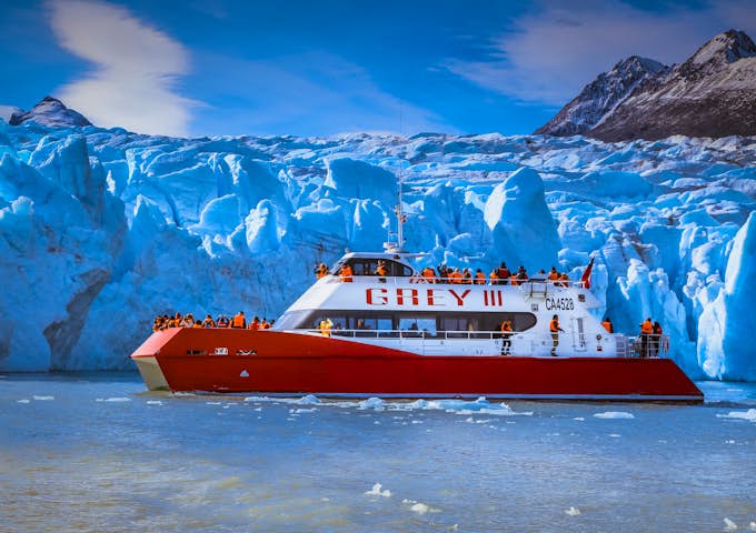 Glacier Grey Boat Trip booked by Antares