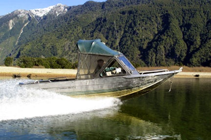 Jetboating on Lago Tagua Tagua, Chilean Lake District, Chile