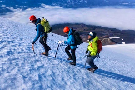 Climbing Villarrica Volcano, Pucón, Chilean Lake District, Chile