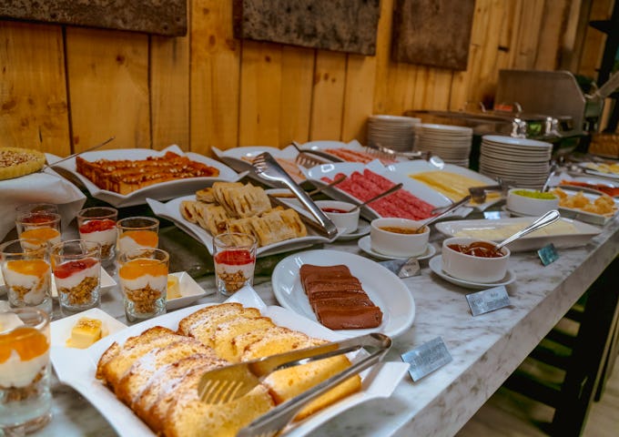 Breakfast buffet at Hotel Lago Grey
