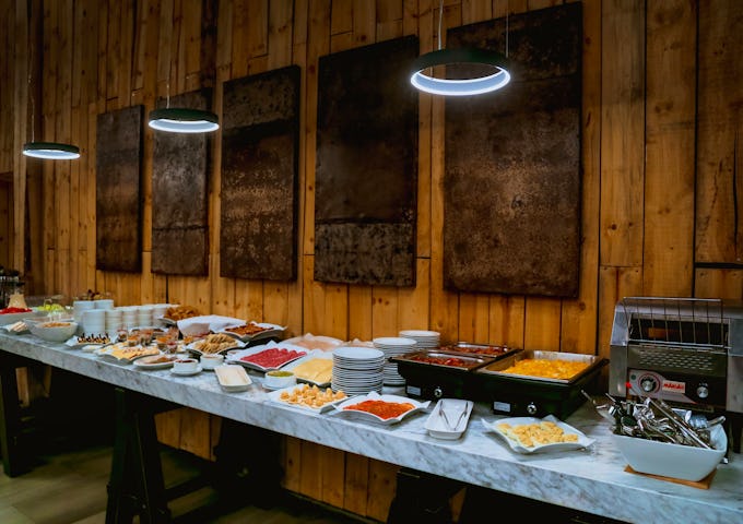 Breakfast buffet at Hotel Lago Grey