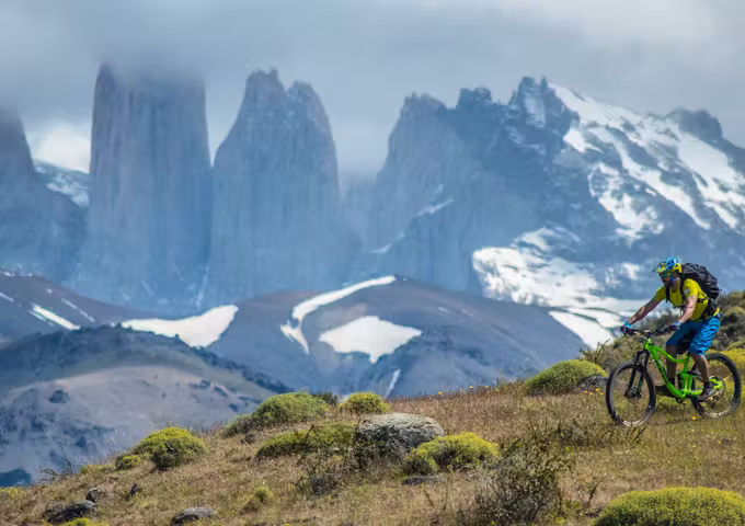 Mountain biking in Torres del Paine