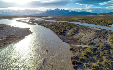 Flyfishing, Estancia Cerro Guido, Patagonia, Chile