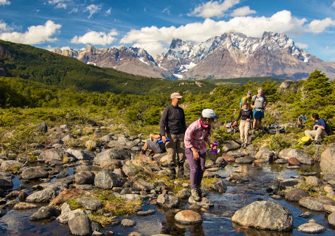 Hikers in the Zapata Valley