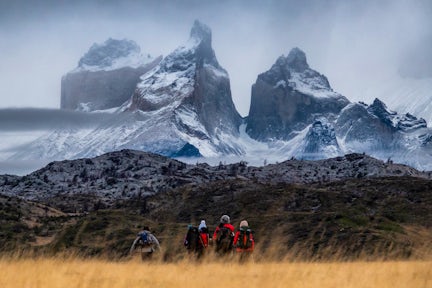 Cuernos at Torres del Paine on a winter hike