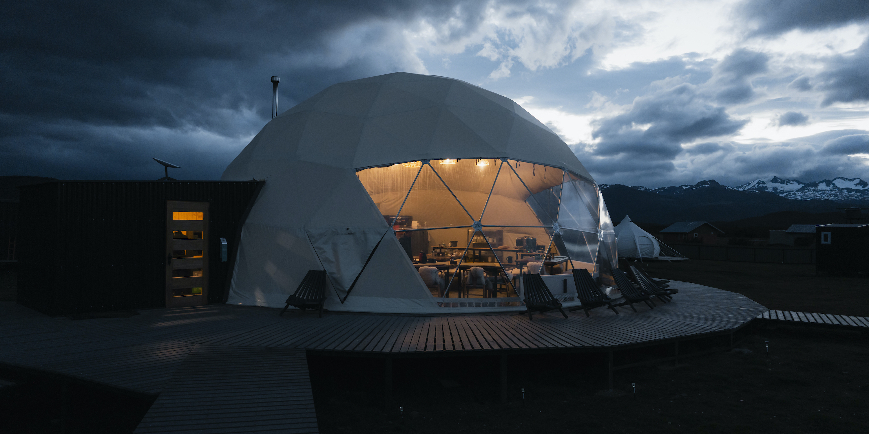 Dining dome tent at Serrano Camp