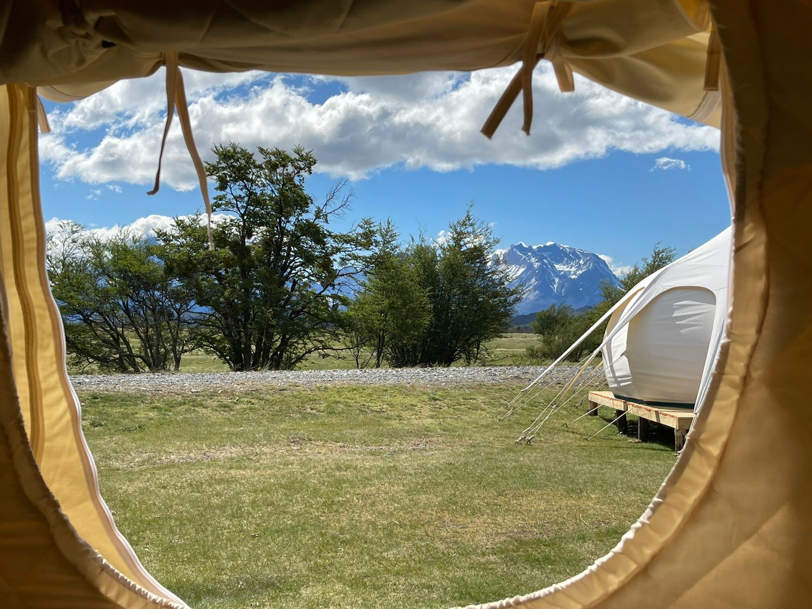 Serrano Camp - From inside tent