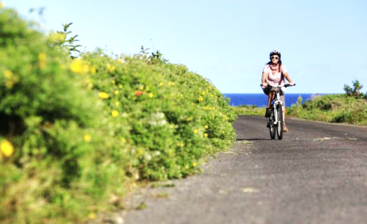 Cycling across Easter Island