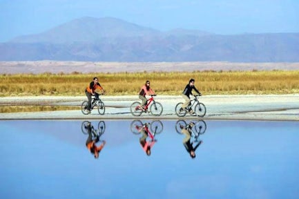Cejar biking from Explora Atacama, Chile