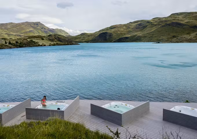 Hot tubs at Explora Patagonia