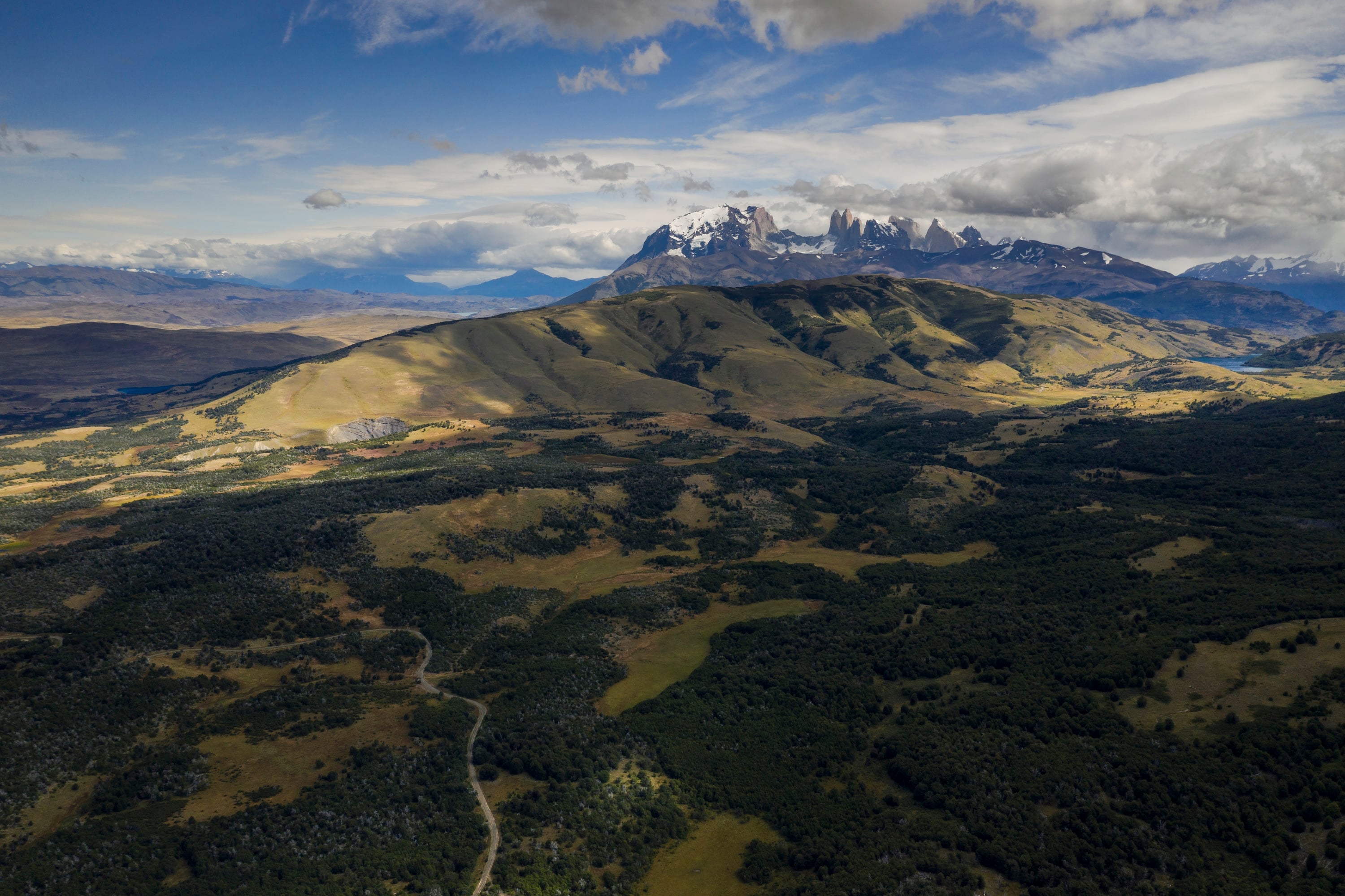 Explora Torres del Paine Conservation Reserve - aerial shot