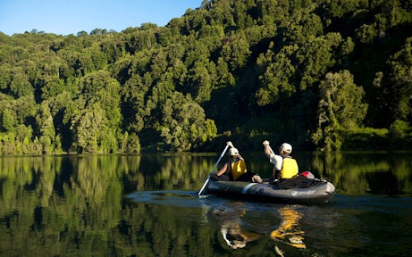 Kayaking on Lake Pichi, Futangue, Patagonia, Chile