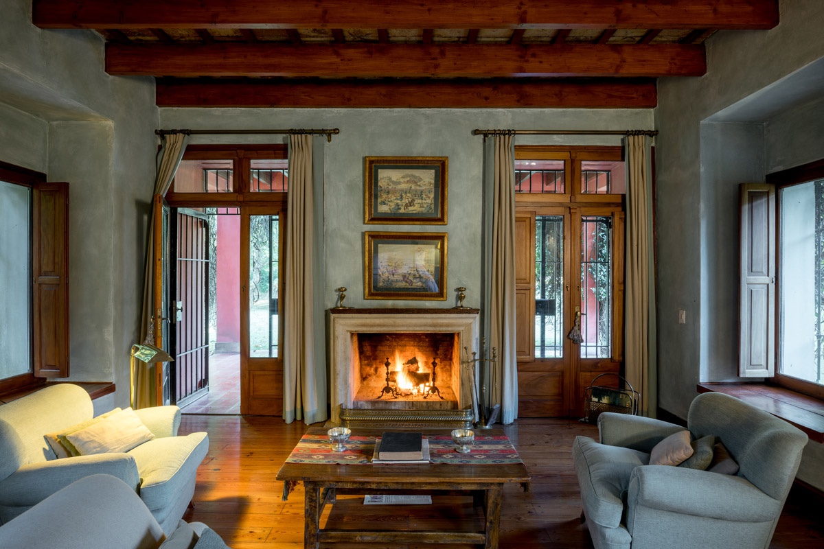 The cosy communal lounge at La Bandada