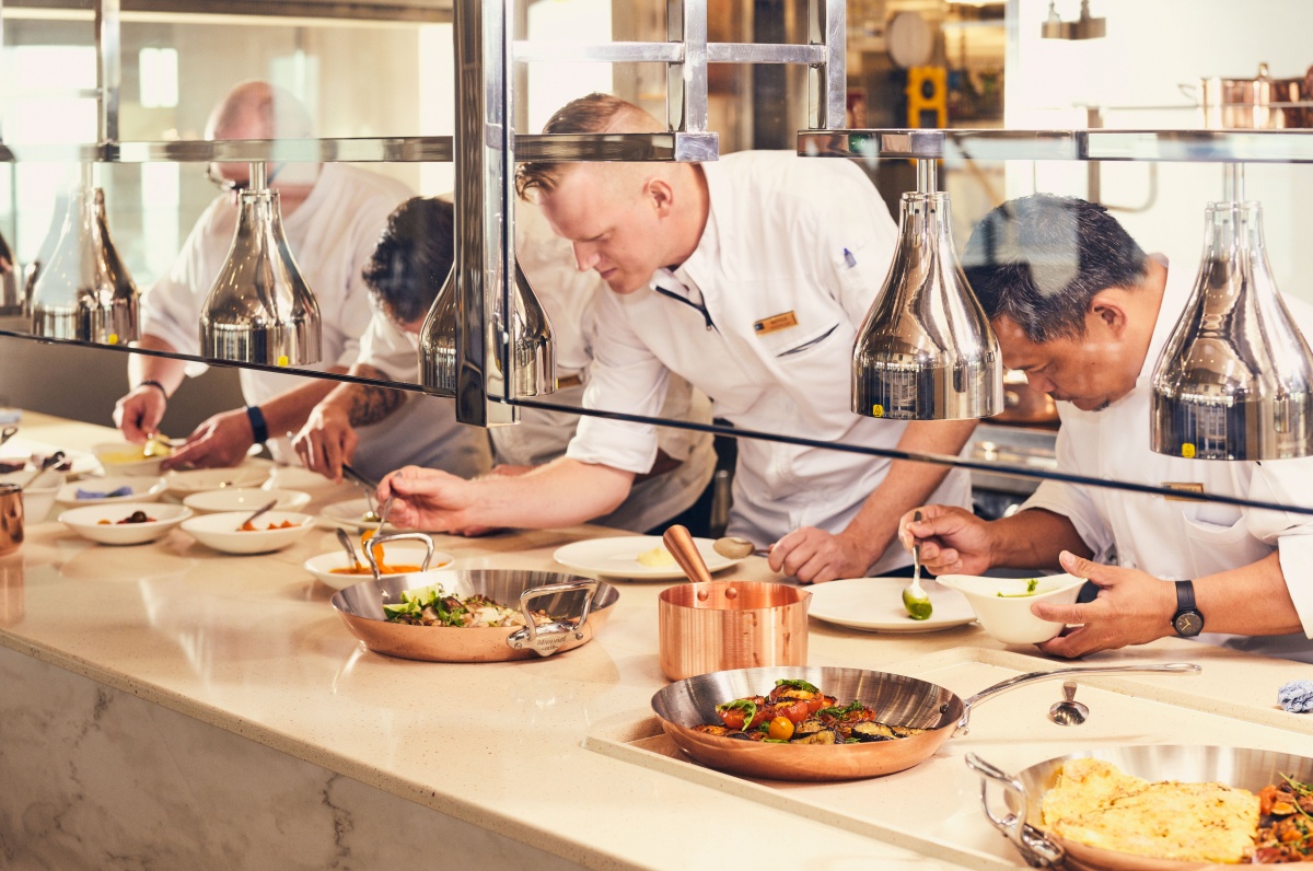 Chefs at work, National Geographic Endurance