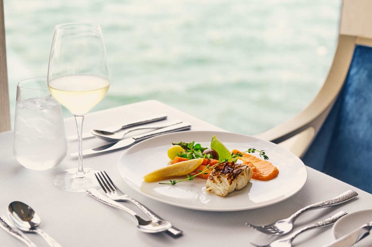 Dining onboard, National Geographic Endurance