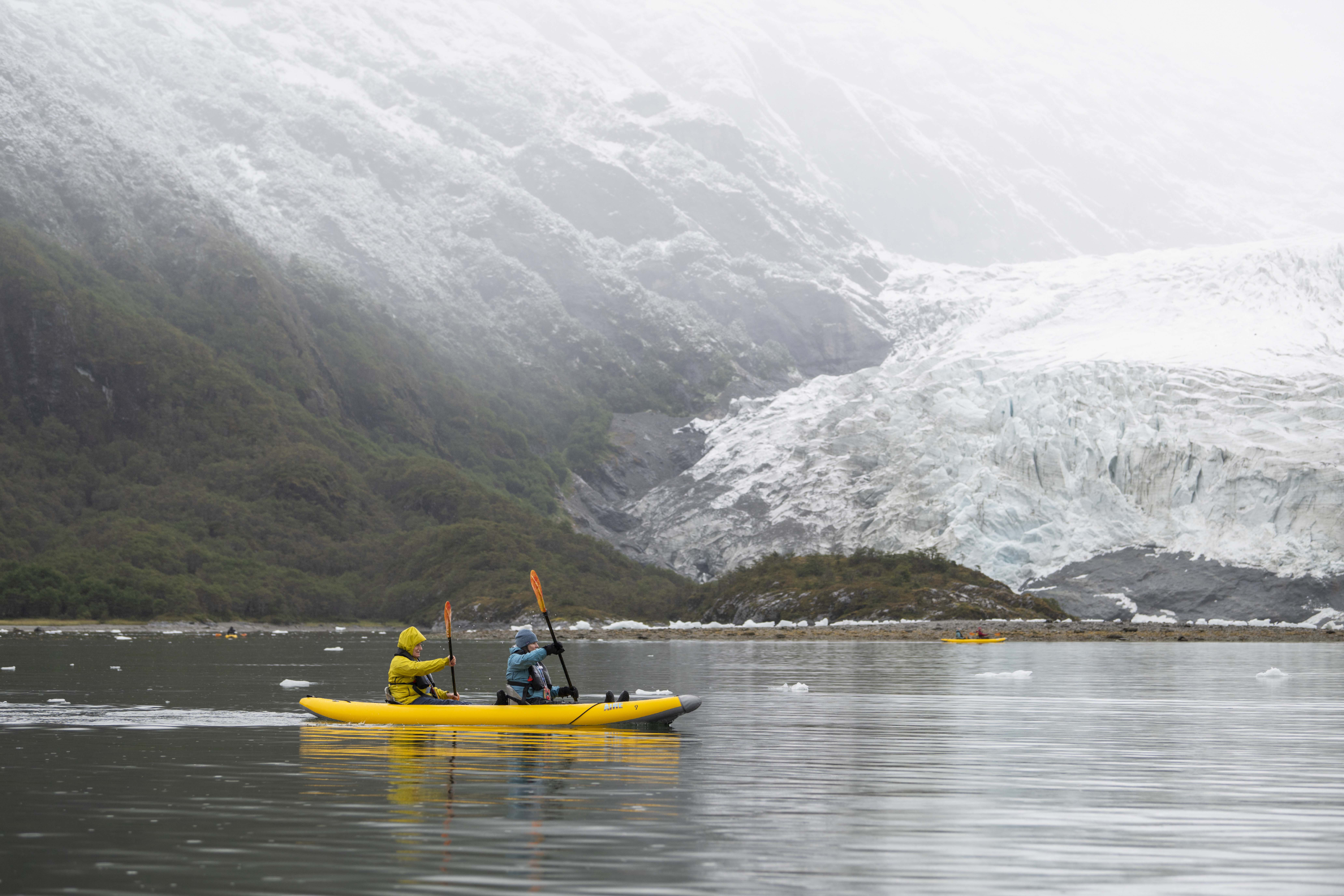 Kayaking at Agostini Fjord, Tierra del Fuego