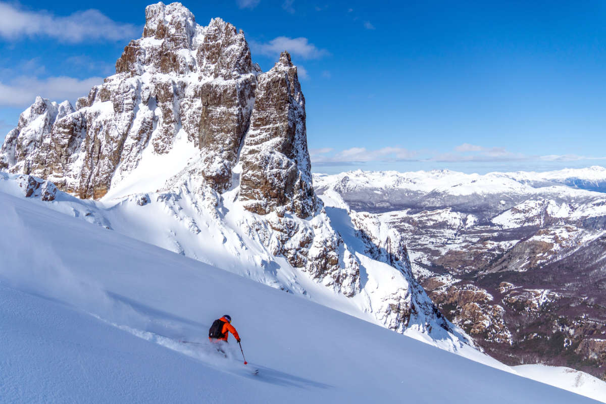 Heli-skiing from Río Palena Lodge, Chile