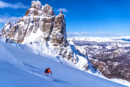 Heli-skiing from RĂo Palena Lodge, Chile