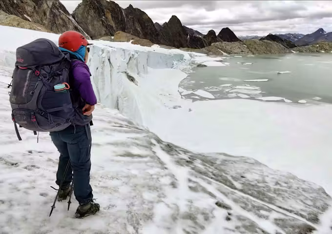 On Ojo del Albino Glacier, Tierra del Fuego