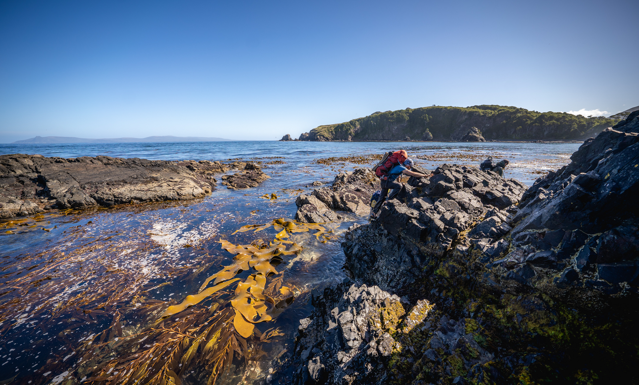 Hiking the coastline of the Mitre Peninsula in Tierra del Fuego