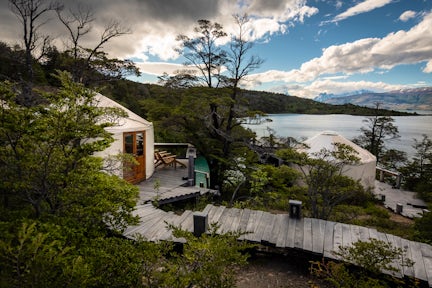 Luxury yurt view from Patagonia Camp