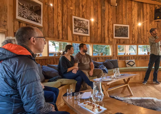 Guide talk at Patagonia Camp