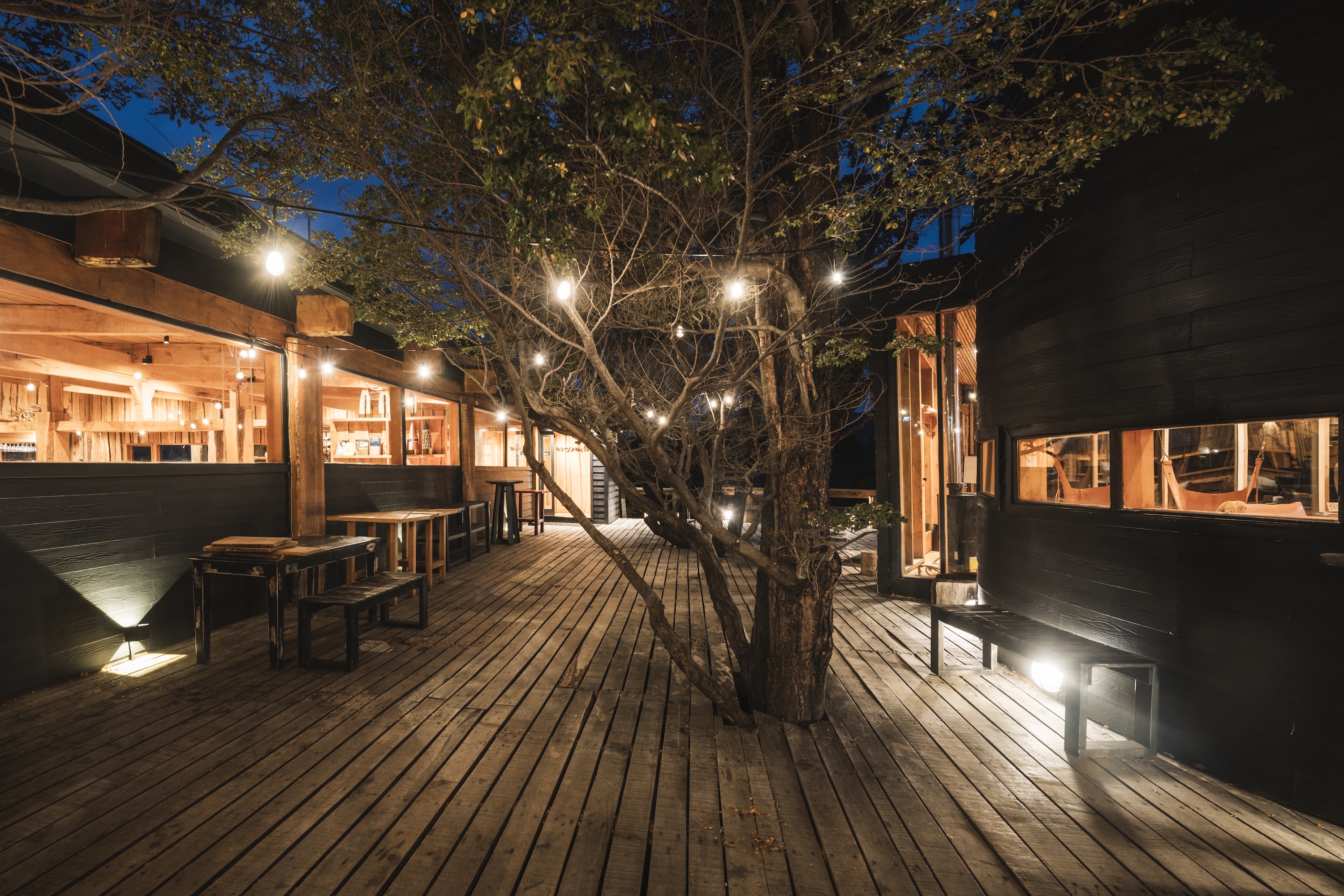 Patagonia Camp at night