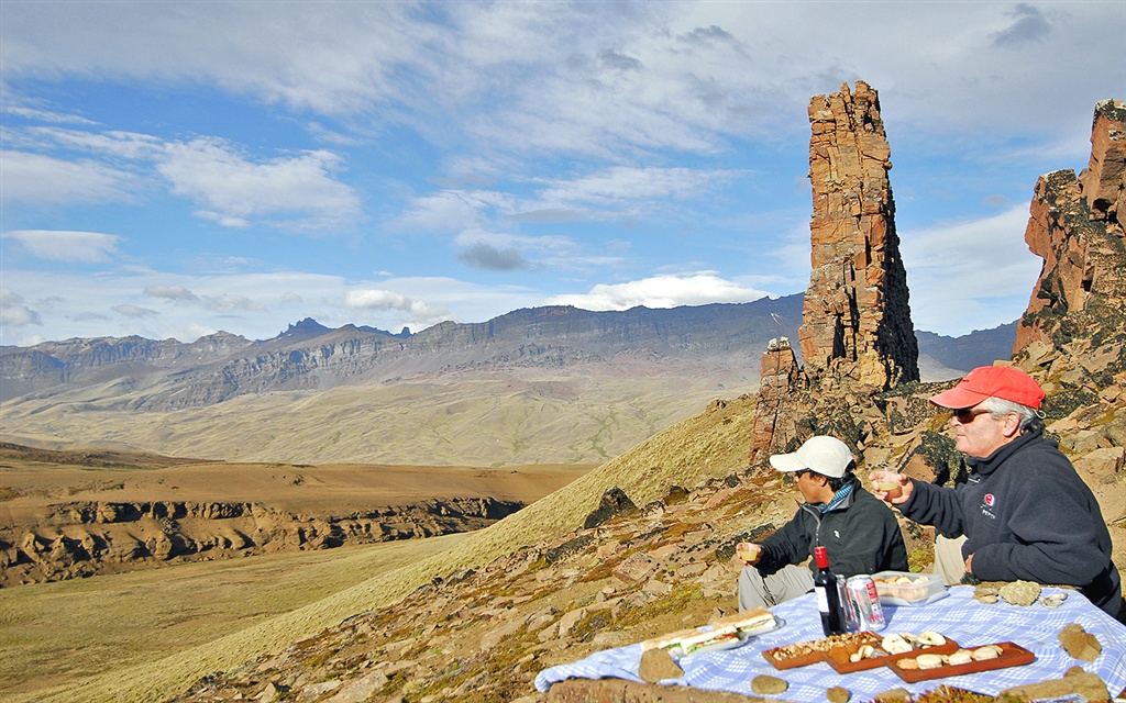 Picnic lunch on an excursion from Remota, Patagonia, Chile