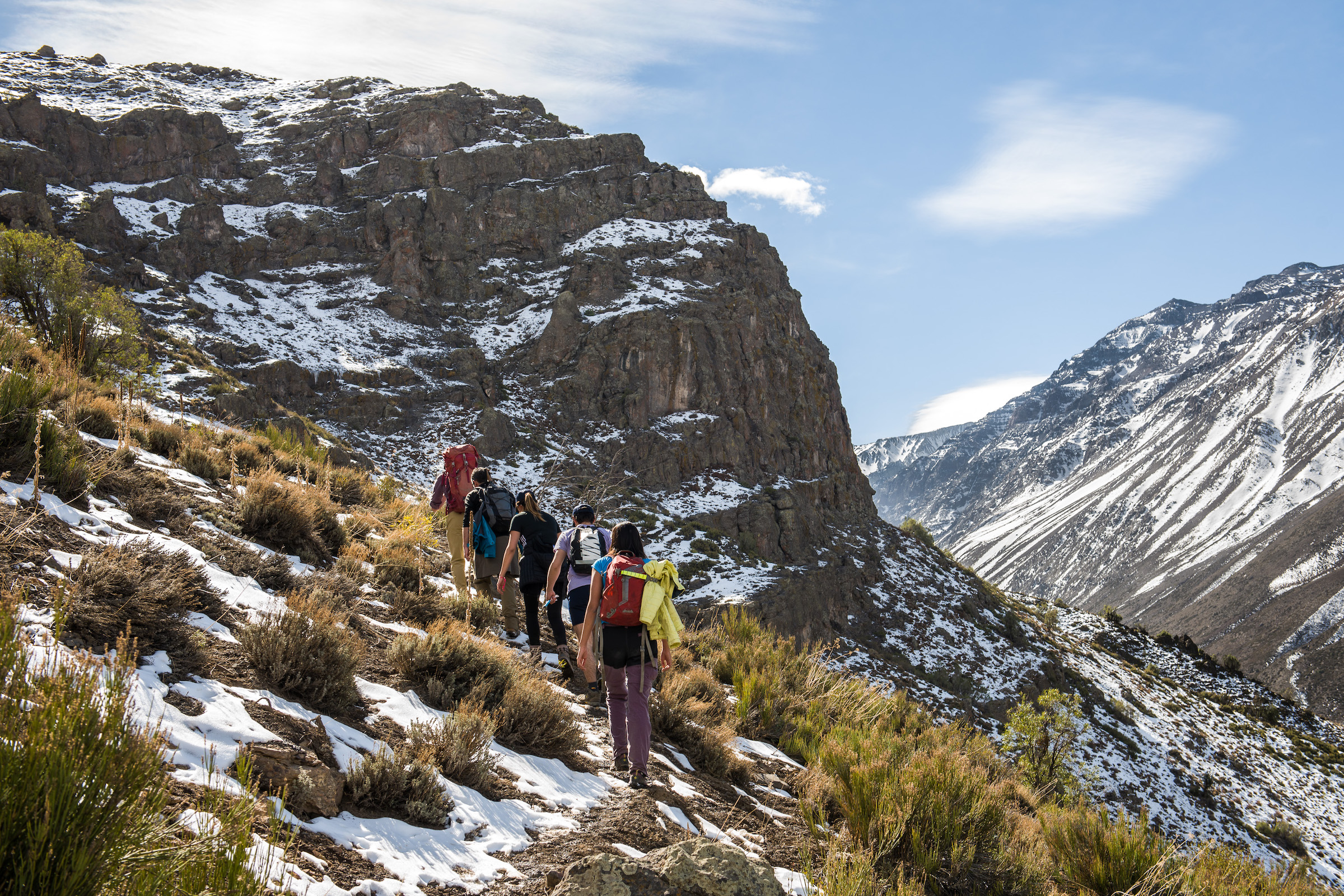 Hiking in the Andes at Yerba Loca near Santiago