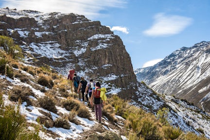 Hiking in the Andes at Yerba Loca near Santiago