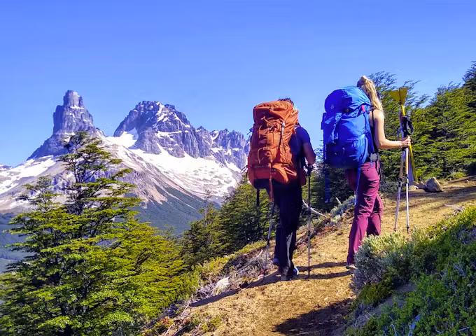 On the trail at Cerro Castillo, Aysén, Chile