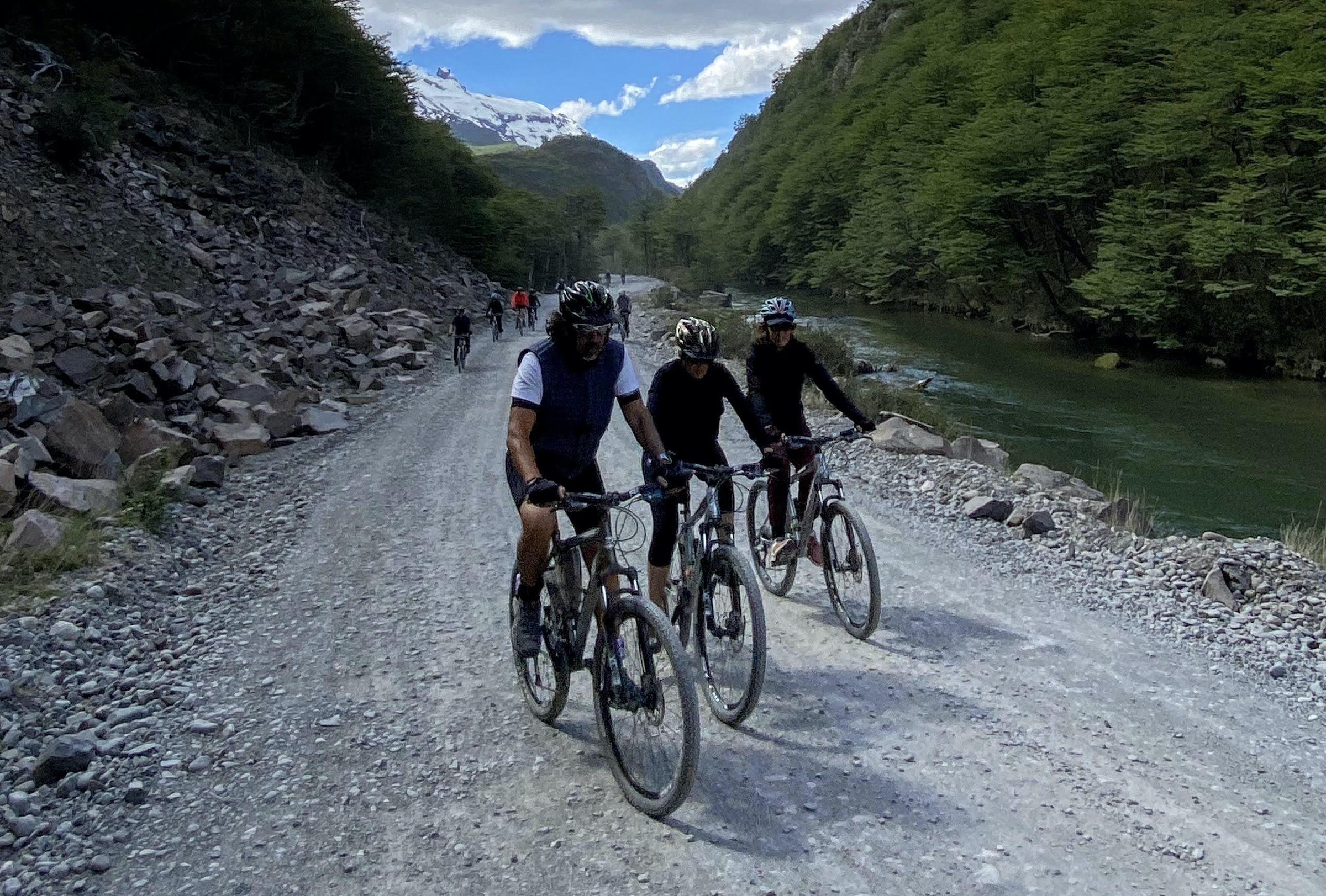Mountain biking near El Chaltén in Los Glaciares