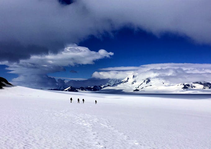 Hiking on the Southern Patagonian Ice Field, Patagonia