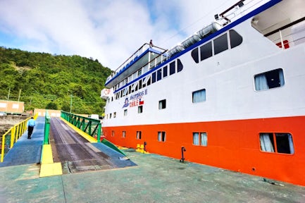 Skorpios II at anchor, Patagonia, Chile