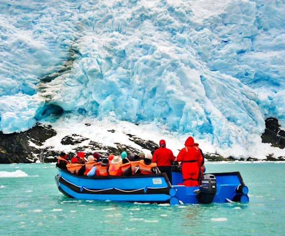 Getting up close to the Alsina Glacier, Patagonia, Chile