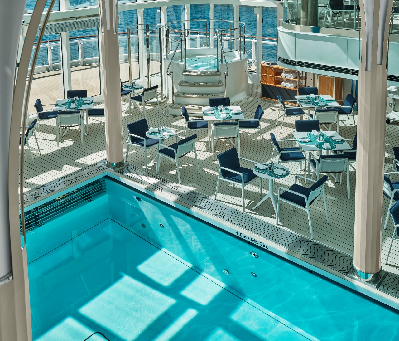 The Grill restaurant onboard SIlver Endeavour, Antarctic Vessel