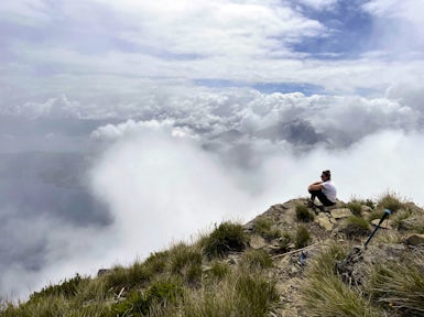 Hiking above the clouds, Futangue, Patagonia, Chile