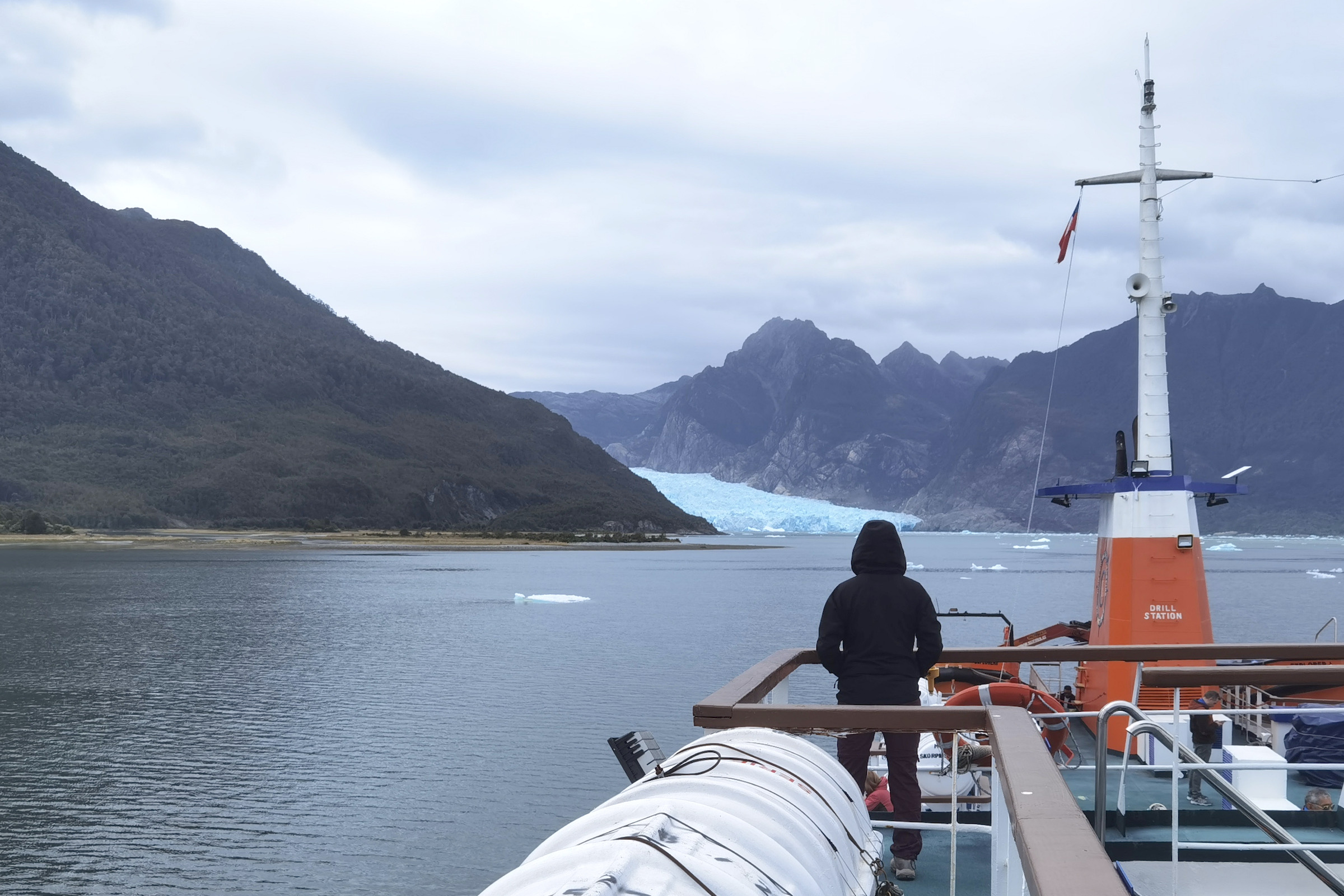 Cruising to San Rafael glacier on Skorpios ship