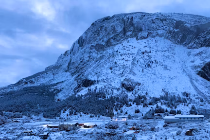 Coyhaique in Aysen in the winter snow