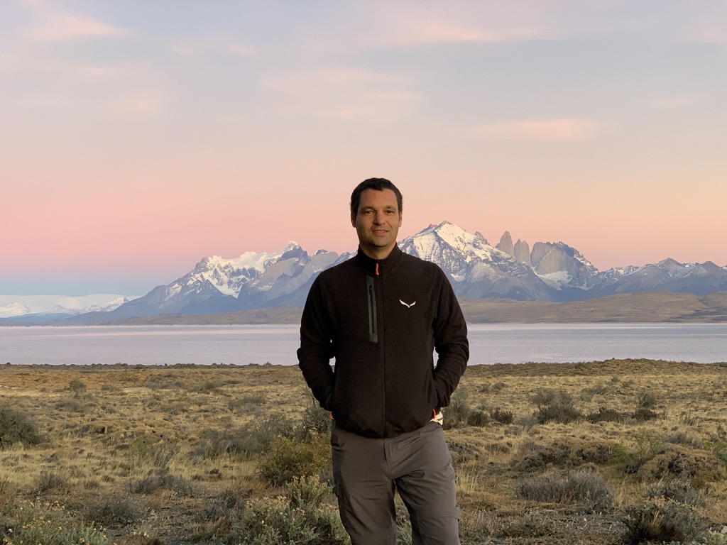 Agustín at Sarmiento Lake