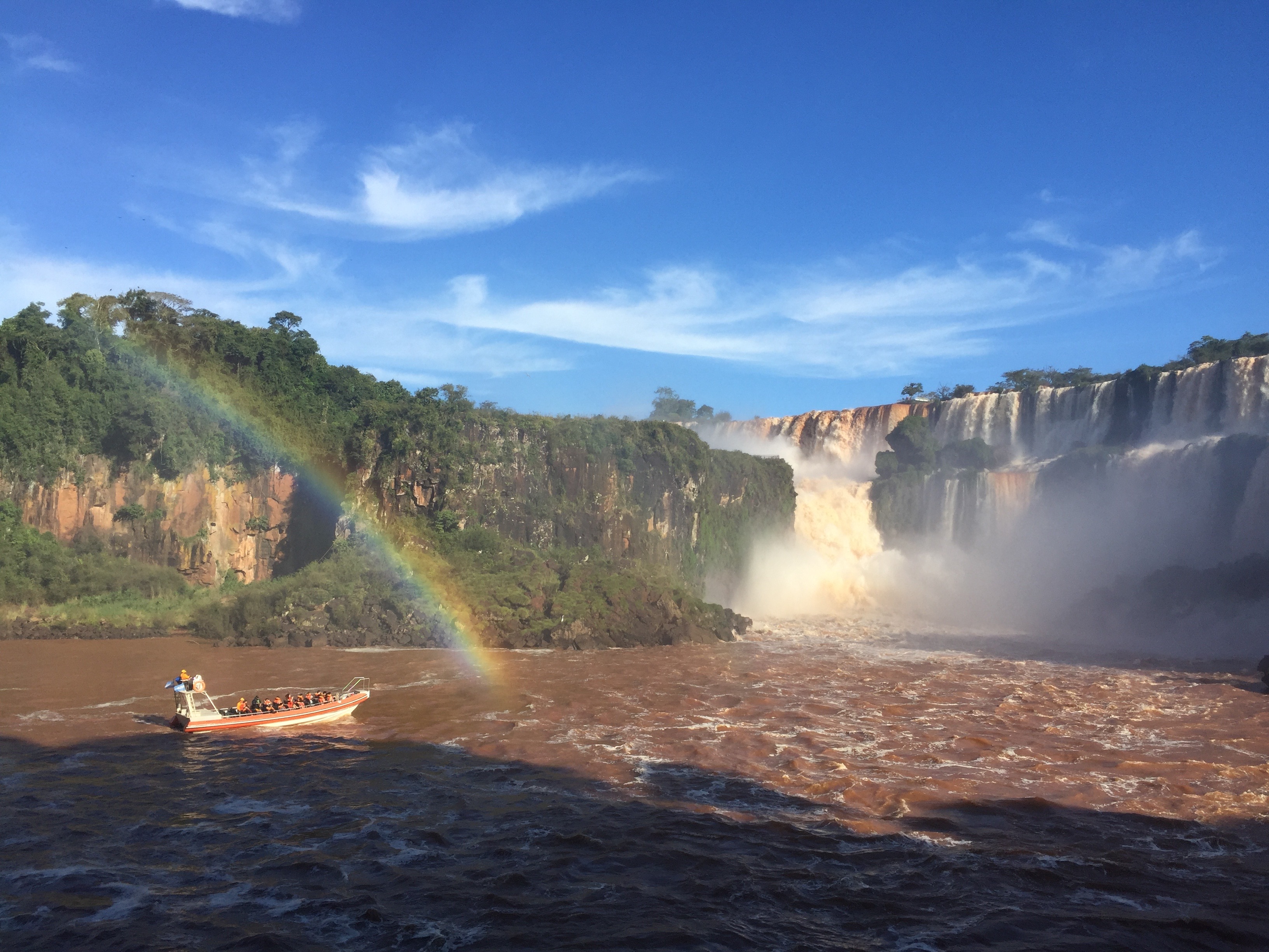 Boat trip at Iguazu Falls, Brazil and Argentina