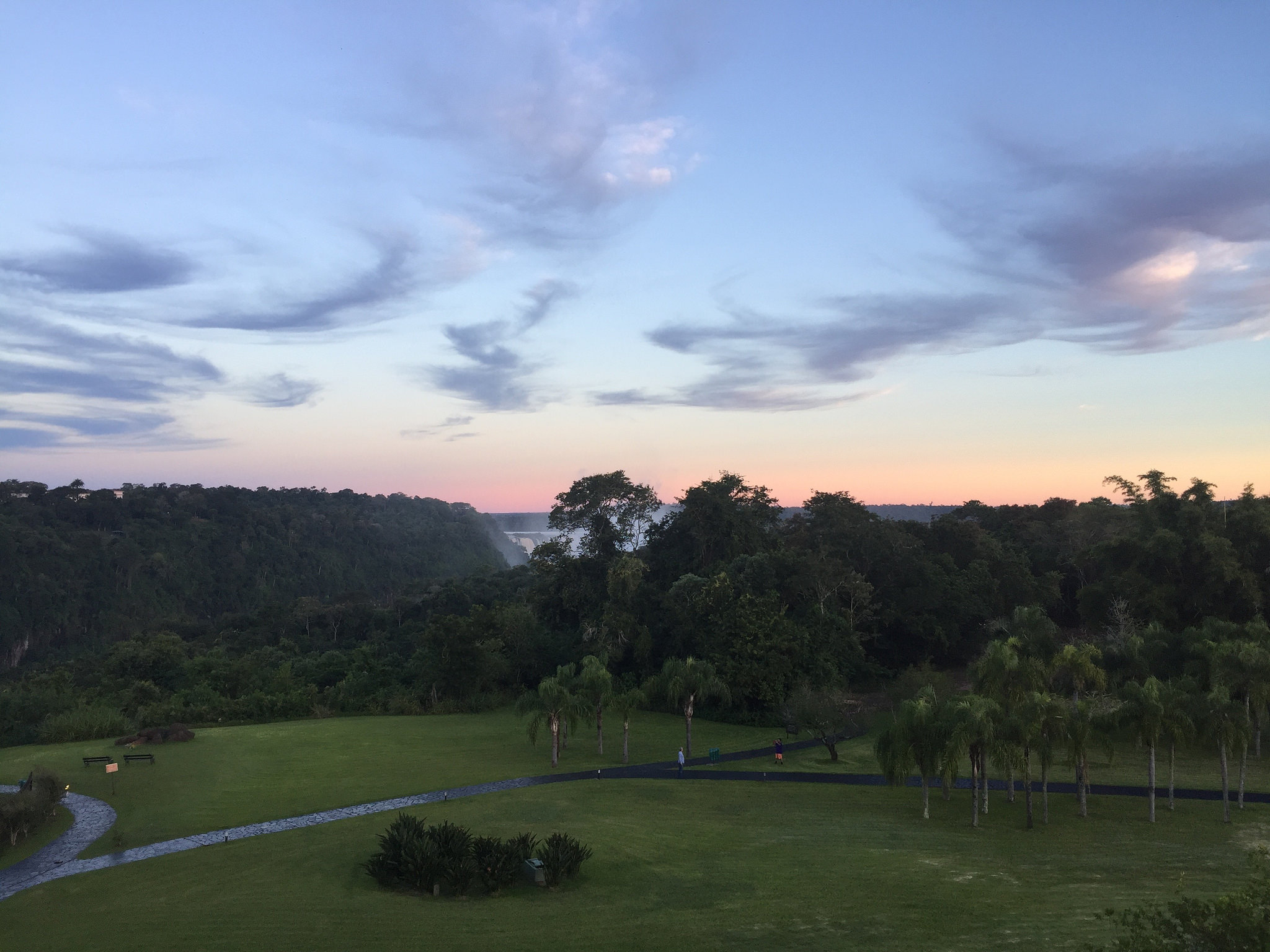 Iguazu Falls from a distance, Brazil and Argentina