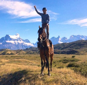 An unusual horse ride, Patagonia